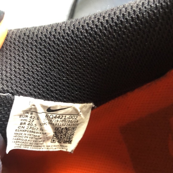 Nike Air Force black size 42 1/2  boys good condition - Picture 5 of 8